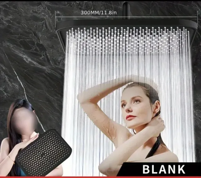 Cabezal de ducha tipo lluvia 30 cm (nuevo)