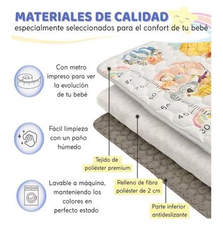 Alfombra infantil acolchada 127x127cm