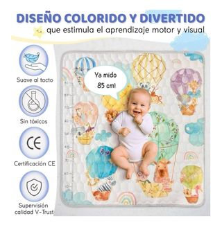 Alfombra infantil acolchada 127x127cm
