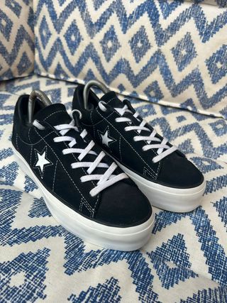 Converse One Star Platform Negras - A0185