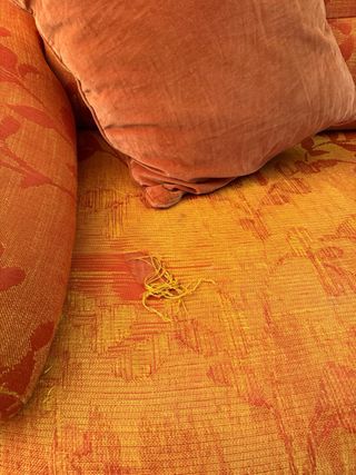 Sofá cama 2 plazas naranja