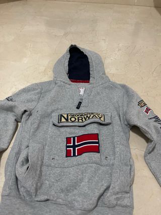 Sudadera Geographical Norway Oficial Gris