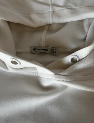 Sudadera Stradivarius Blanca Talla M