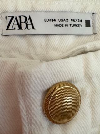 Pantalón ancho blanco Zara