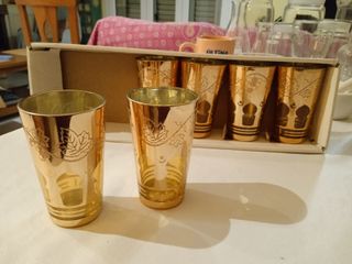Vasos Marroquíes para Té - Dorados