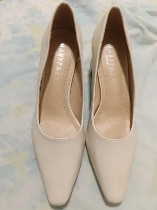 Zapatos de tacón Marypaz beige talla 38
