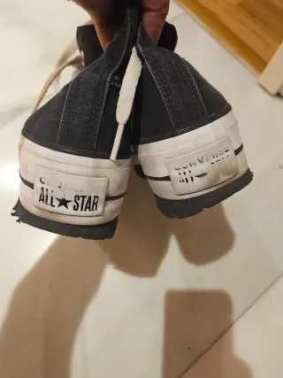 Converse plataforma negras talla 36.5