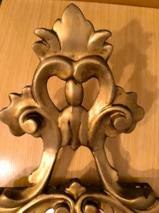 Espejo cornucopia dorada