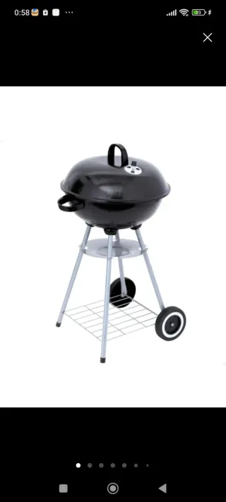 Barbacoa Weber Negra y Plateada