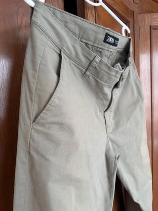 Pantalón Zara Verde Oliva