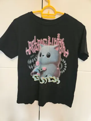 Camiseta de mujer Inside Talla S Gato Estampado