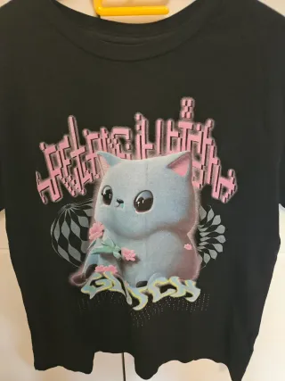 Camiseta de mujer Inside Talla S Gato Estampado