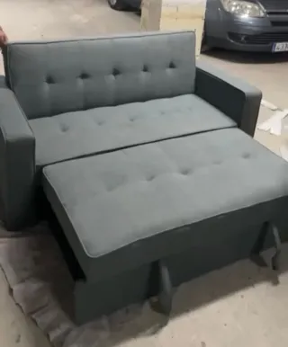 Sofá Cama 2 Plazas Gris