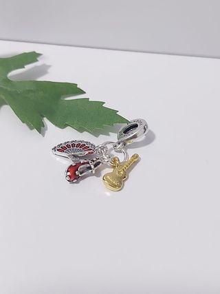 Charm Pandora Guitarra, Abanico y Zapato Flamenco