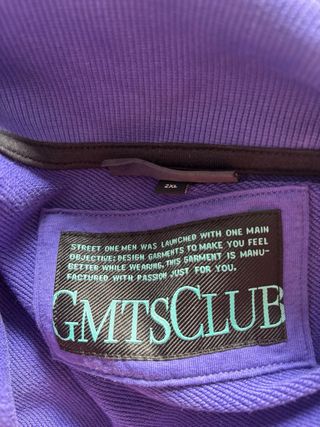Sudadera S Morada Media Cremallera