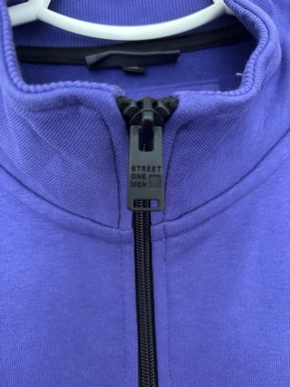 Sudadera S Morada Media Cremallera