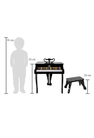 Piano de cola infantil negro