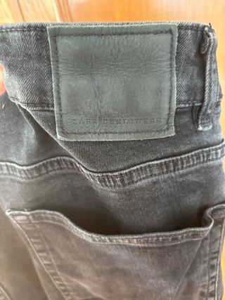 Pantalones Zara Gris Talla L