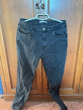 Pantalones Zara Gris Talla L