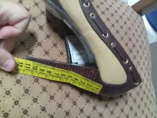 Zapatos tacón marrón y mostaza T.39