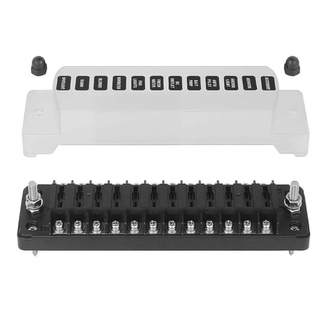 Caja fusibles 12 vías náutica/automoción