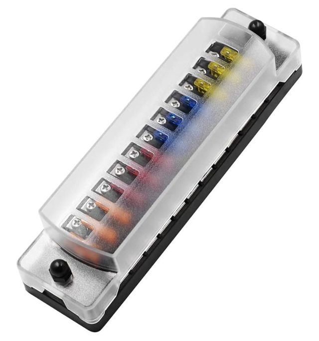 Caja fusibles 12 vías náutica/automoción