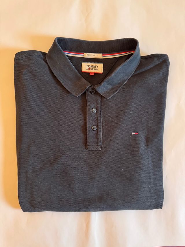 Polo Tommy Hilfigher maniche lunghe, 100% cotone