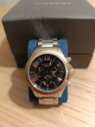 Reloj Viceroy Sapphire Hombre Negro/Oro