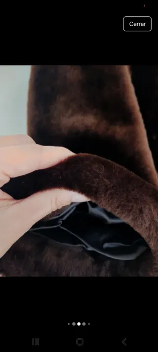 Abrigo de piel auténtica vintage años 80-90