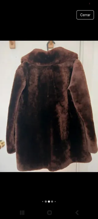 Abrigo de piel auténtica vintage años 80-90
