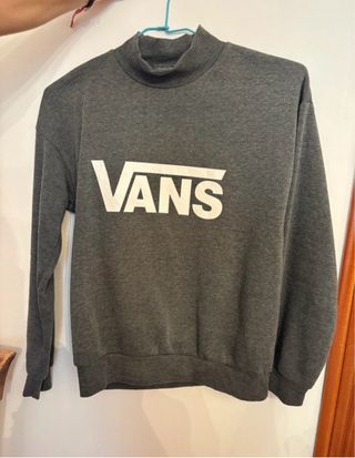 Sudadera Gris Vans Cuello Alto