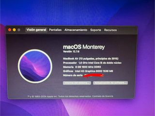 MacBook Air 13 2015 Intel Core i5 8GB RAM