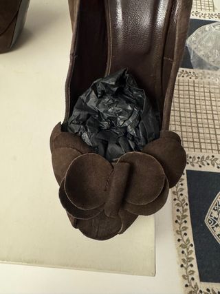 Etro Scarpe Scamosciate Marroni Donna