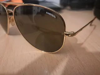 Occhiali da sole Randolph oro e marroni