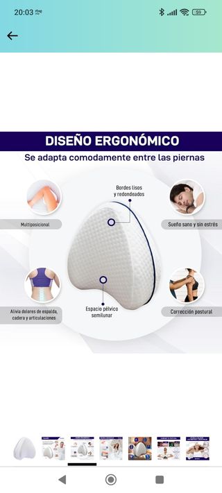 Almohada para piernas.