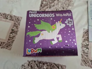 Puzzle brillante unicornios y arcoiris 24 piezas