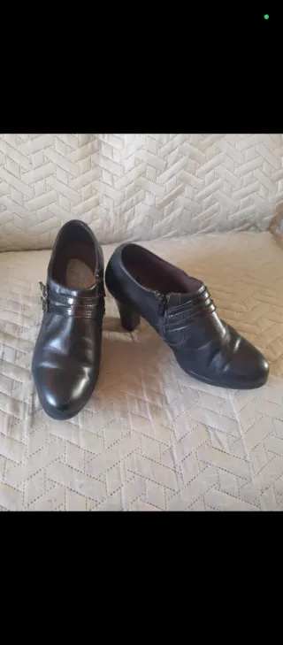 Botines de piel negros mujer