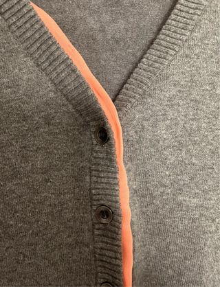 Cardigan Only Grigio e Pesca