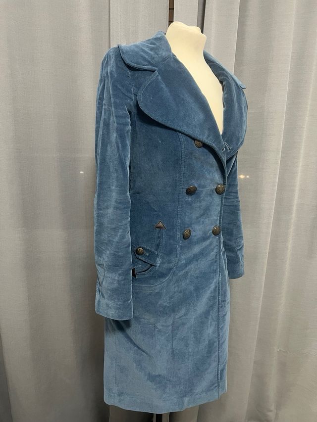 Cappotto Dolce & Gabbana in velluto blu