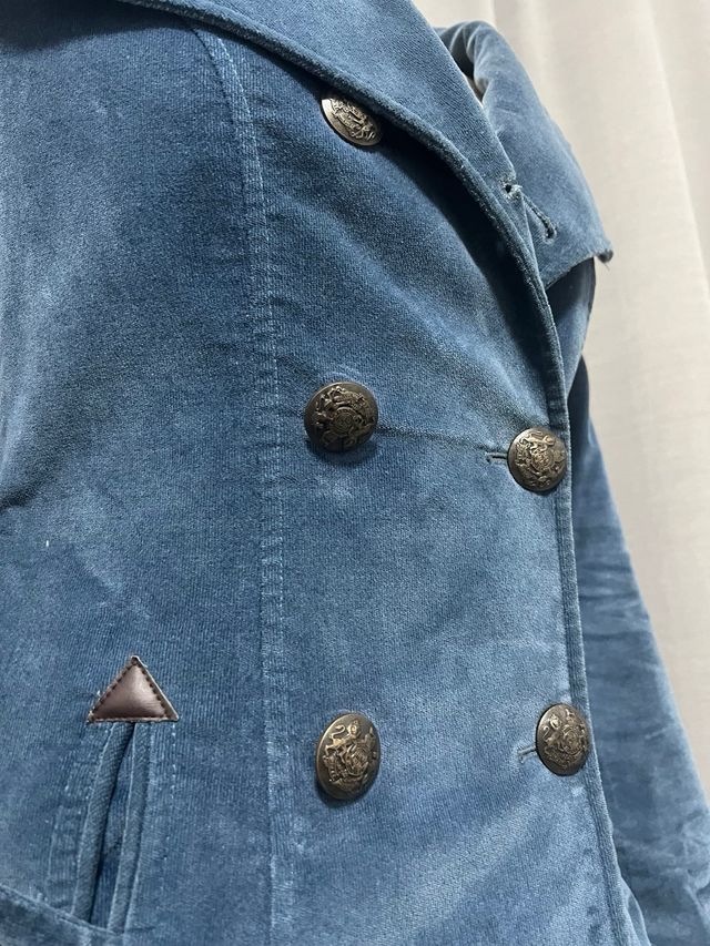 Cappotto Dolce & Gabbana in velluto blu