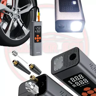 Compresor de aire portátil con batería recargable e inflado automático