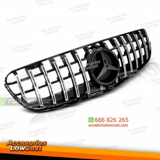 PARRILLA DEPORTIVA CROMADA NEGRO BRILLANTE PARA M