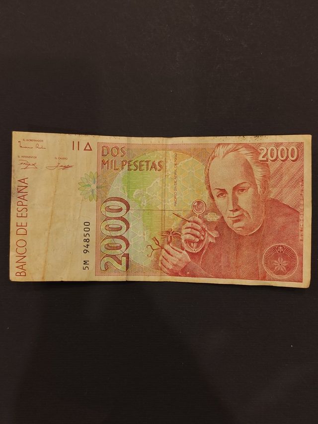 Banconota 2000 Pesetas 1992+2 banconote da L. 1000
