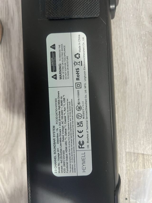 Barra de sonido HDMI eARC negra