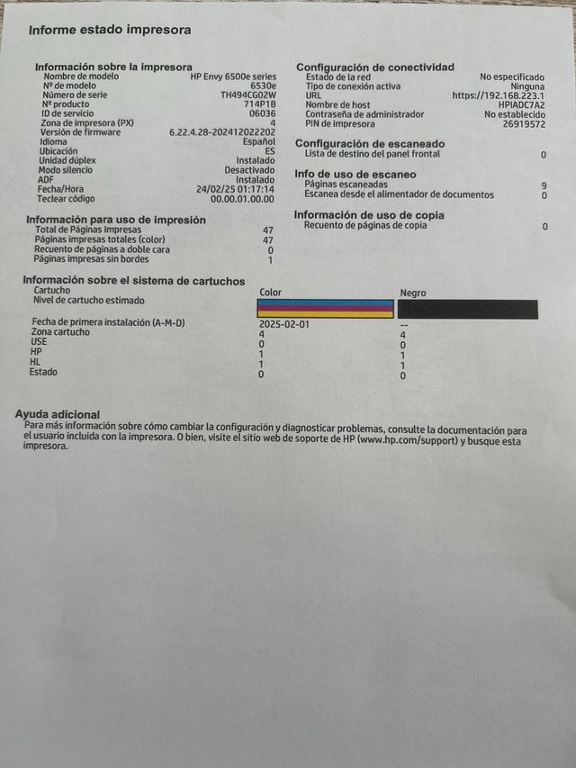 Impresora HP Envy 6530e Multifunción