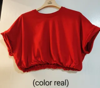 Camiseta corta roja "S, M y L"
