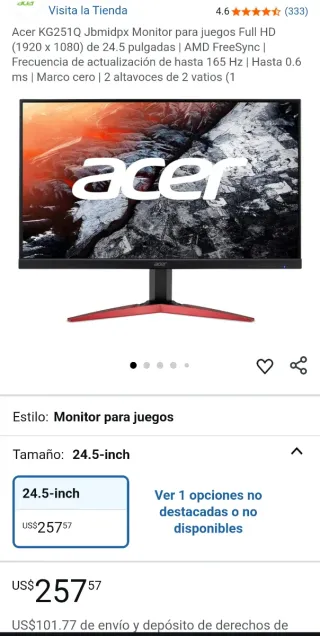 Monitor 165hz 