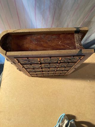 Caja libro decorativa madera y metal