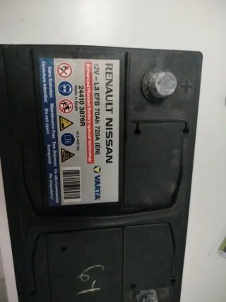 Batería Varta EFB 70Ah 720A Renault Nissan