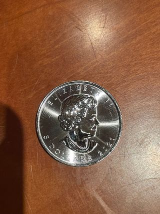 Moneda 1 oz plata Maple Leaf 2021 Canadá